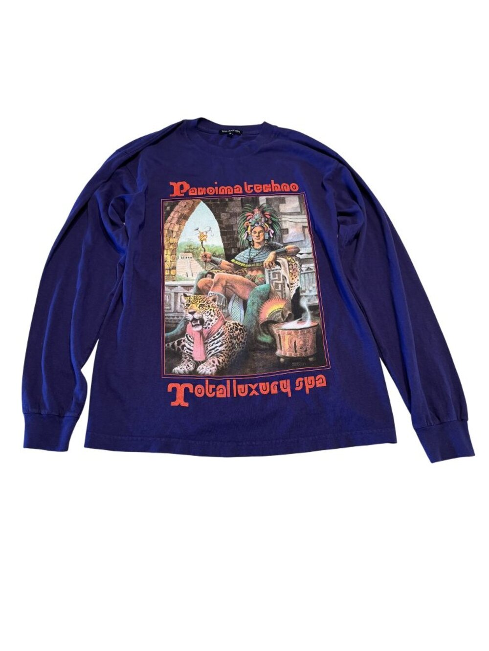 Total Luxury Spa Pacoima Techno Moctezuma Purple LS Tee Size Medium M
